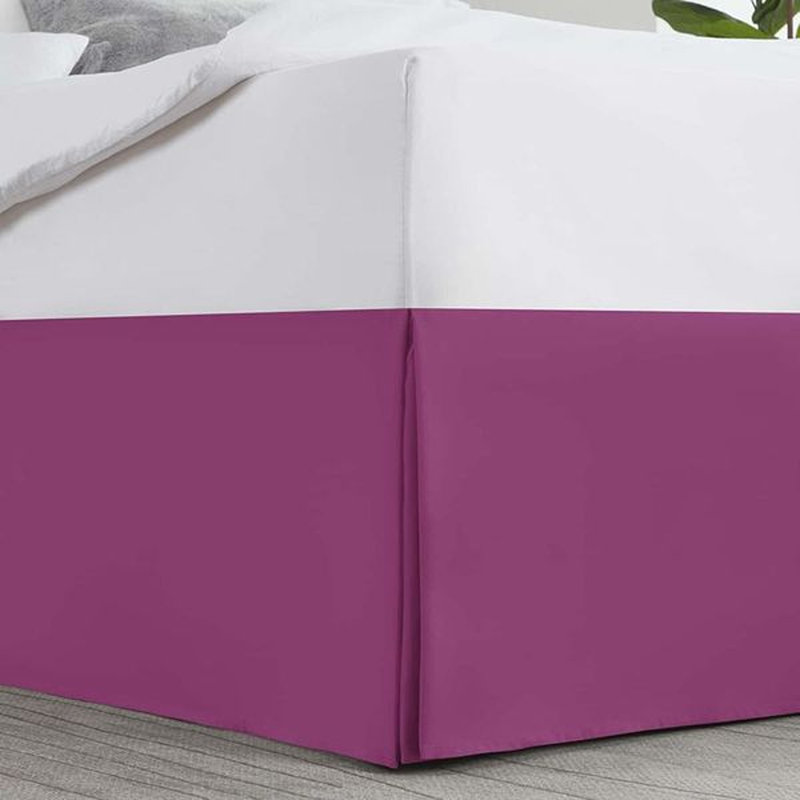 Luxury Pleated 14" Bed Skirt, Magenta, Full XL