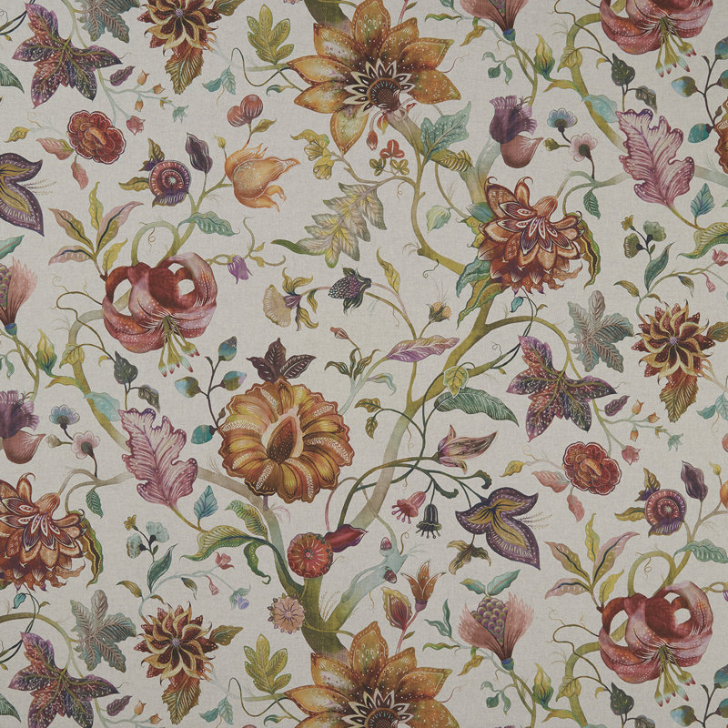 Delilah Fabric, Spice/Linen