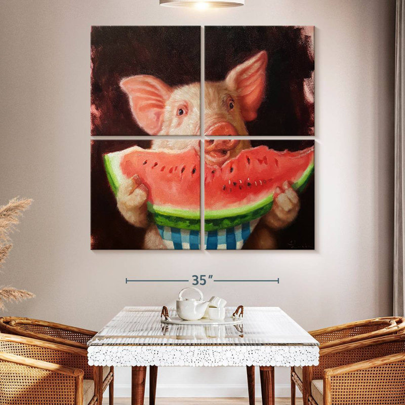 Ketti Pig Out, 50" H x 50" W