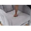 Chaise berçante en coton et lin avec repose-pieds réglable-1543528525