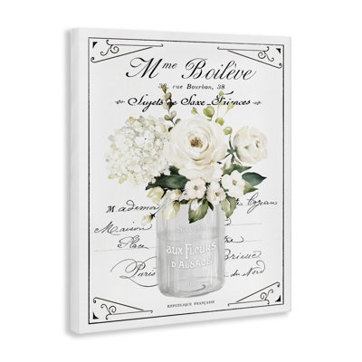 Fleurs françaises françaises et toile cursive, design par lettré et doublé