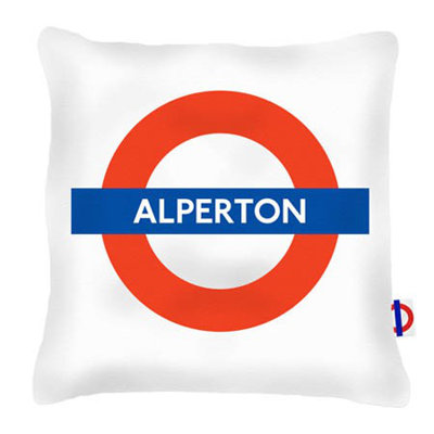 Alperton Tube Station London Transport Cushion