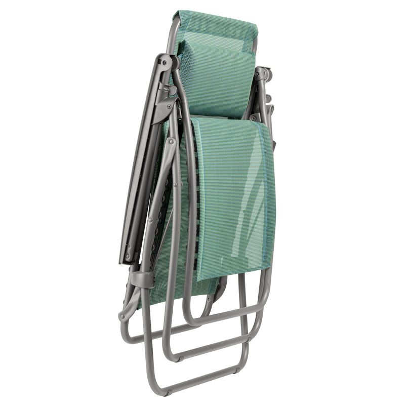 Chlorophyll Green Mesh Zero Gravity Reclining Lounger with Arms