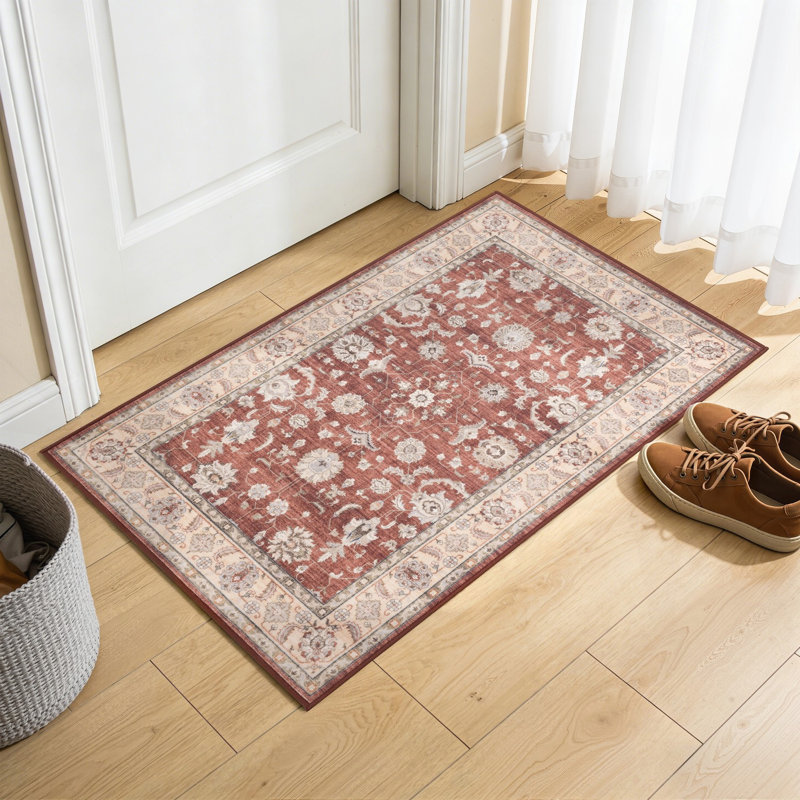2 x 3 Accent Theotis, Red, Rectangle 2' x 2'11"