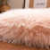 Diller Soft Pink Faux Sheepskin Fur Machine Washable Shag Fluffy Area Rug
