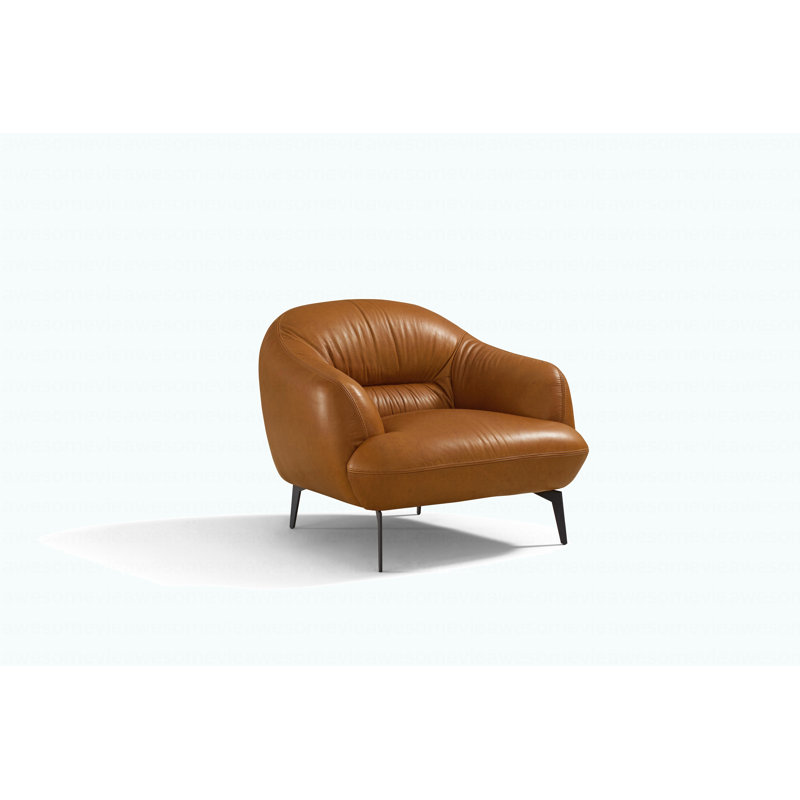 Chaise moderne en cuir cognac