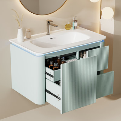 Single Bathroom Vanity with Ceramic Basin