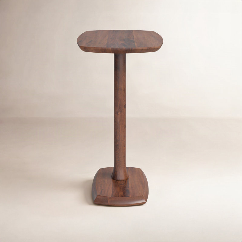 Hannabel Solid Wood End Table, Walnut