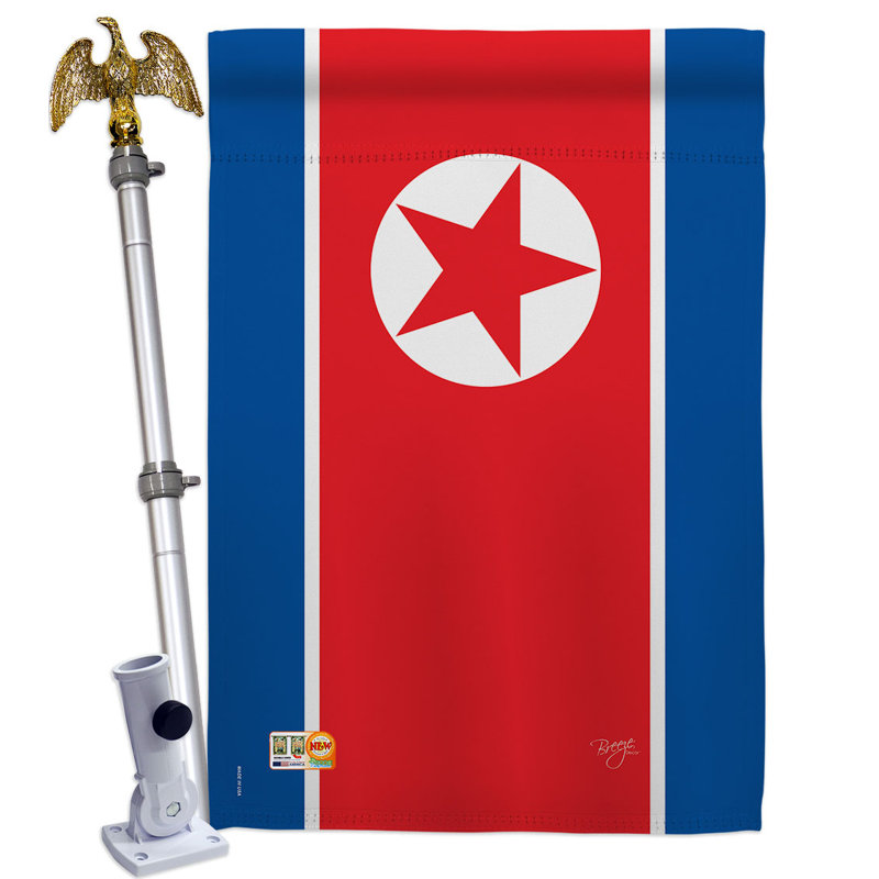 Double Sided 40'' H x 28'' W Polyester Flag Set