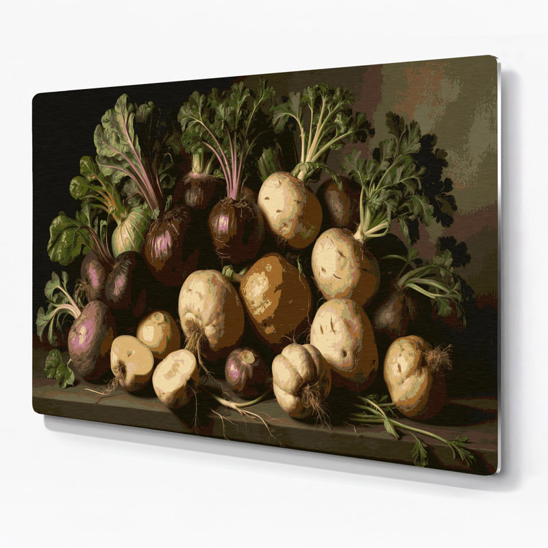 Légumes, art mural brun en métal Rutabaga, H 12 po x l 18 po