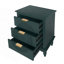 Commode 3 tiroirs creux, commode avec poignées en métal, armoire de rangement