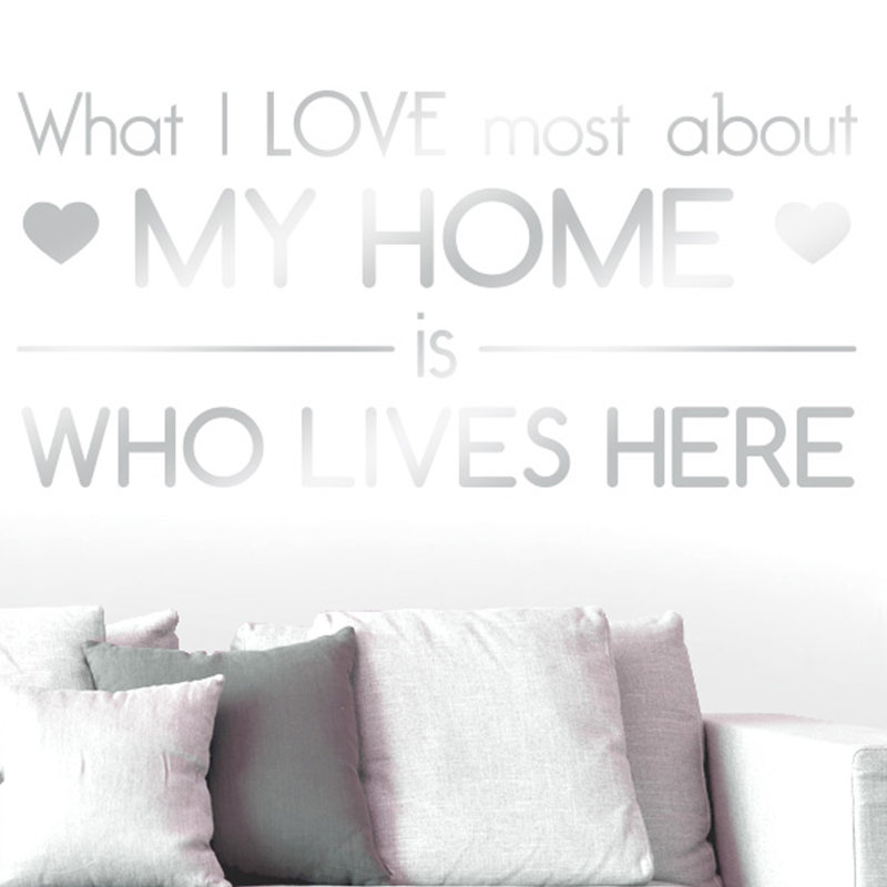 Wall Decal, Medium, Shiny Silver