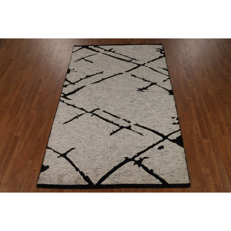 Annaleigha Hand Knotted Cotton Indoor Rug, Rectangle 5' x 8'1''