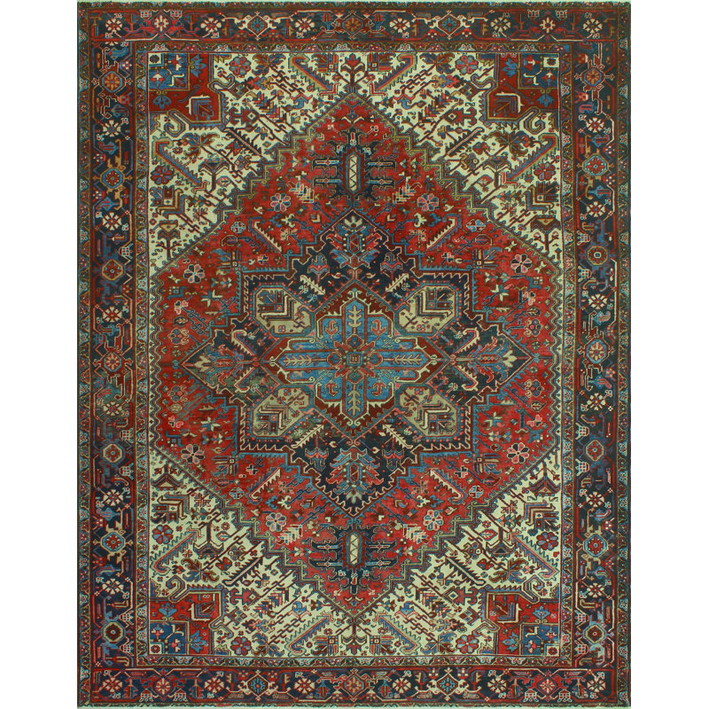 Anyha One-of-a-Kind 9'2" X 11'8" 1980s Wool Area Rug
