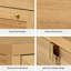 Commode 5 tiroirs pour le salon de la chambre à coucher (ensemble de 2)-694958793