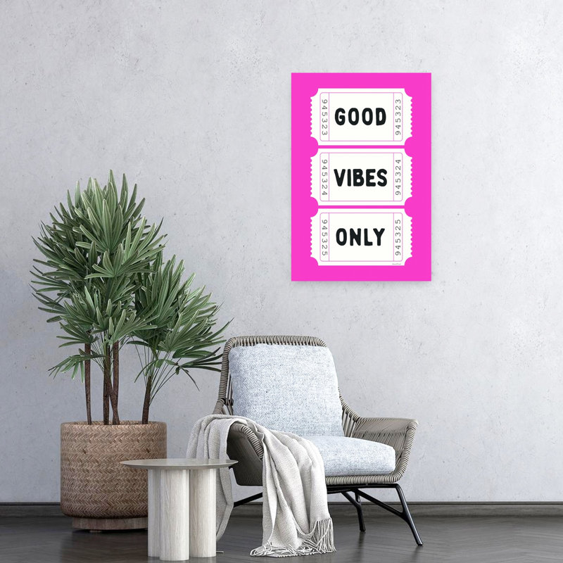 Good Good Vibes Only Bold Contemporary, art mural moderne, H 24 po x l 16 po