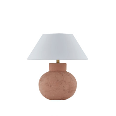 Lampe de table 22 "avec abat-jour en lin Scottsdale, rouille