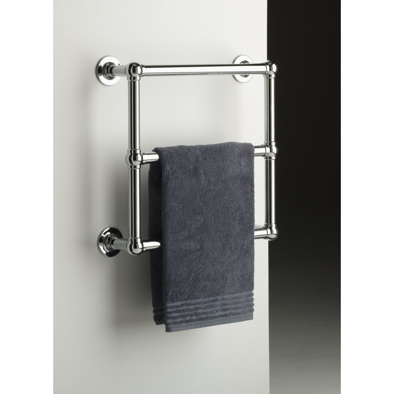 Stourton 3 Rail Wall-Mounted Electric Towel Warmer, Polished Chrome