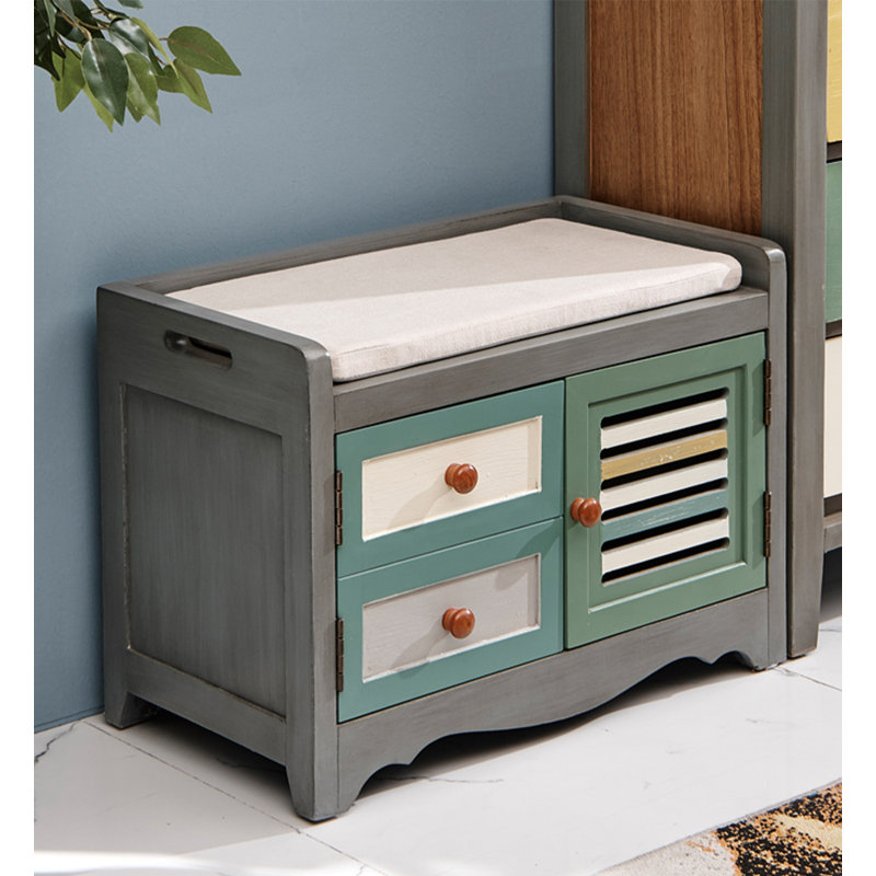 Banc de rangement Vintage, Gris