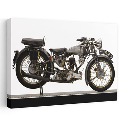 1929, norme 600Cc, type 600S, moto, paysage abstrait classique, art mural