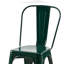 Ensemble de 2 chaises de salle à manger industrielles en métal vert lustré de 18 pouces de hauteur, empilables à l'intérieur, à l'extérieur, légères, faciles à nettoyer, faciles à assembler et modernes-825317001