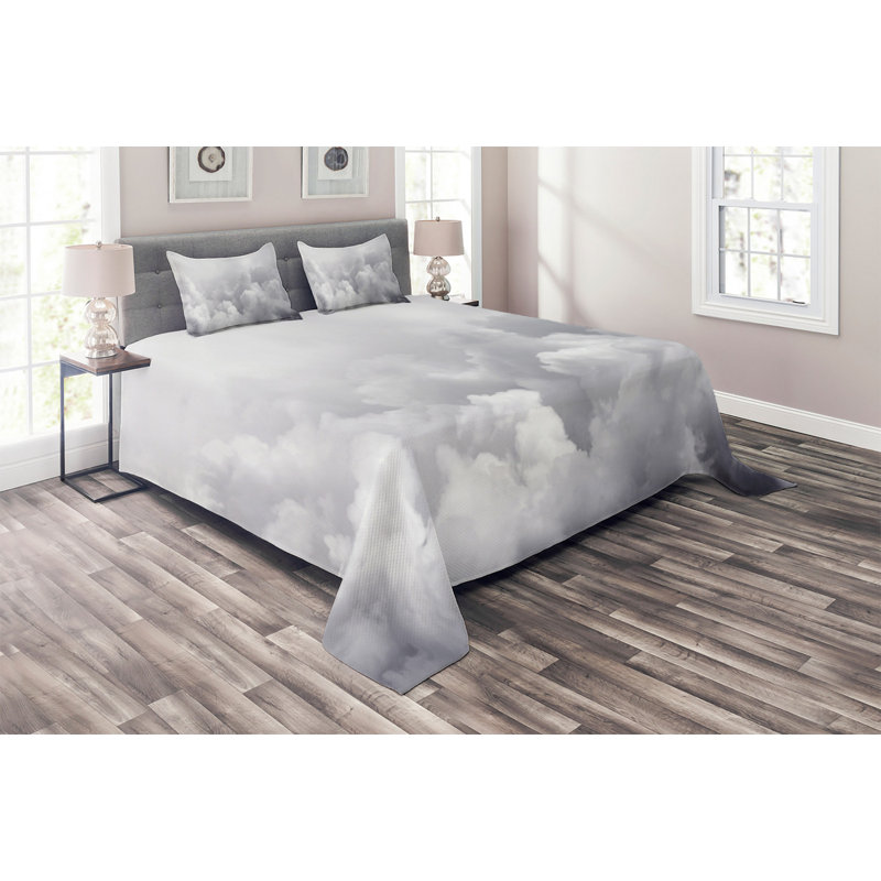Cloud Modern & Contemporary Polyester Coverlet, King Bedspread + 2 Shams