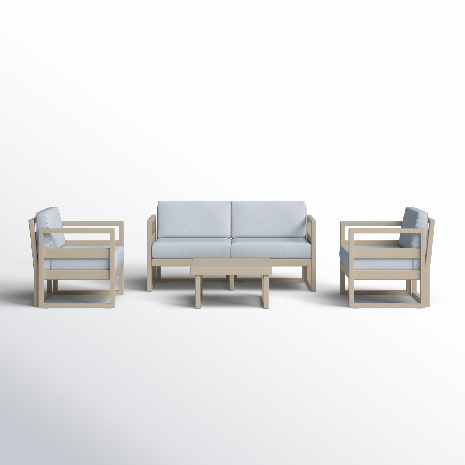 Lane 4-Person Patio Seating Group, Taupe, Canvas Granite Sunbrella® Canvas