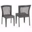 Ensemble de 2 chaises d'appoint de patio empilables pour l'extérieur-1094293603