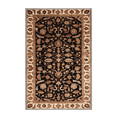 Machine Washable Persian Brown Area Rug