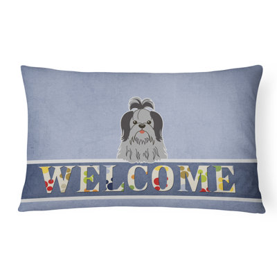 Coussin Shih Tzu Welcome