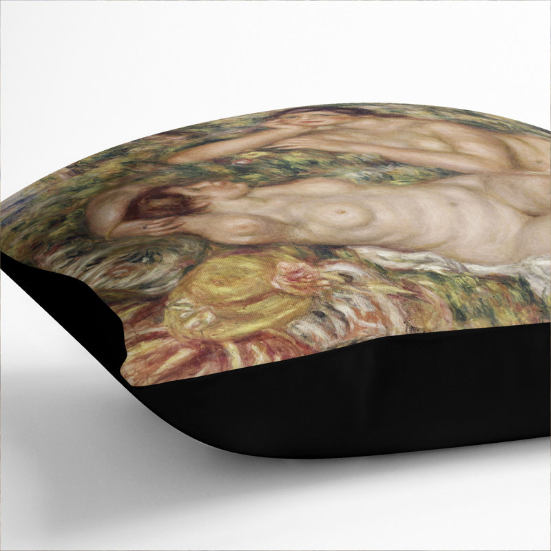 The Bathers Scatter Cushion, 40cm H x 40cm W x 15cm D, Black