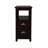 End Table, Narrow Nightstand With 2 Drawers and Open Shelf