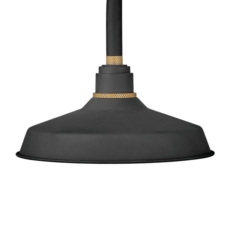 Foundry Wall Mount Outdoor Barn Light, Textured Black, 18" H x 16" W x 25.75" D