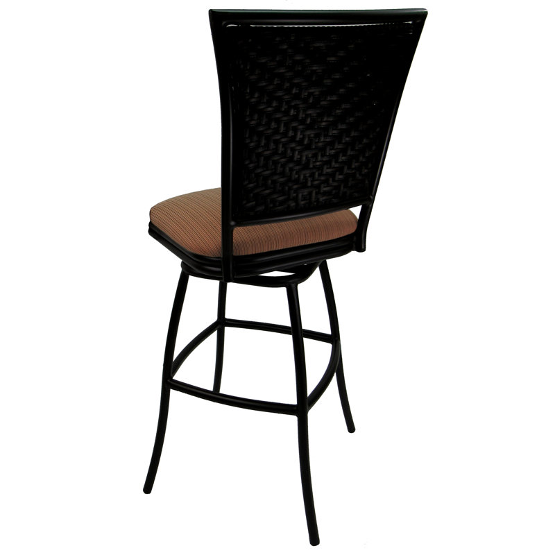 Tabouret 30 "avec coussin, Noir
