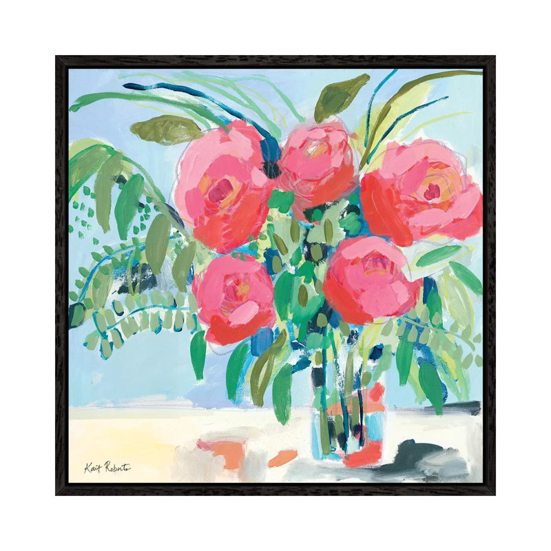 Look How Far We’Ve Come by Kait Roberts - Painting on Canvas, 45.72cm H x 45.72cm W x 3.81cm D, Black Framed