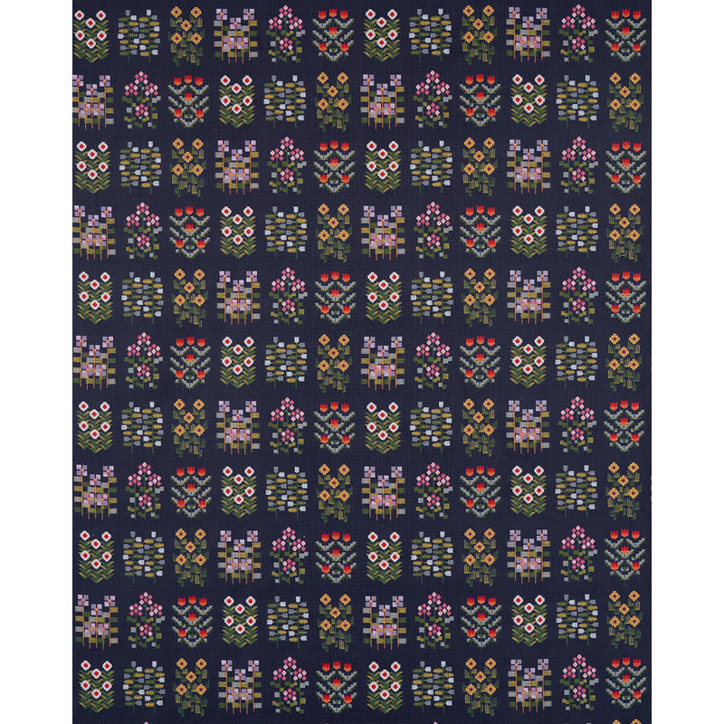 Tissu de tapisserie Annika, Bleu marine