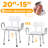 500 lbs Heavy Duty Adjustable Bath Chair with Arms & Back