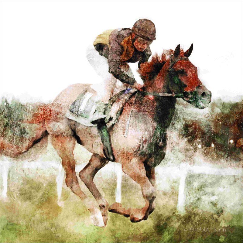 «Number One Rider», impression, H 30 po x l 30 po, Oui, Cadre photo noyer