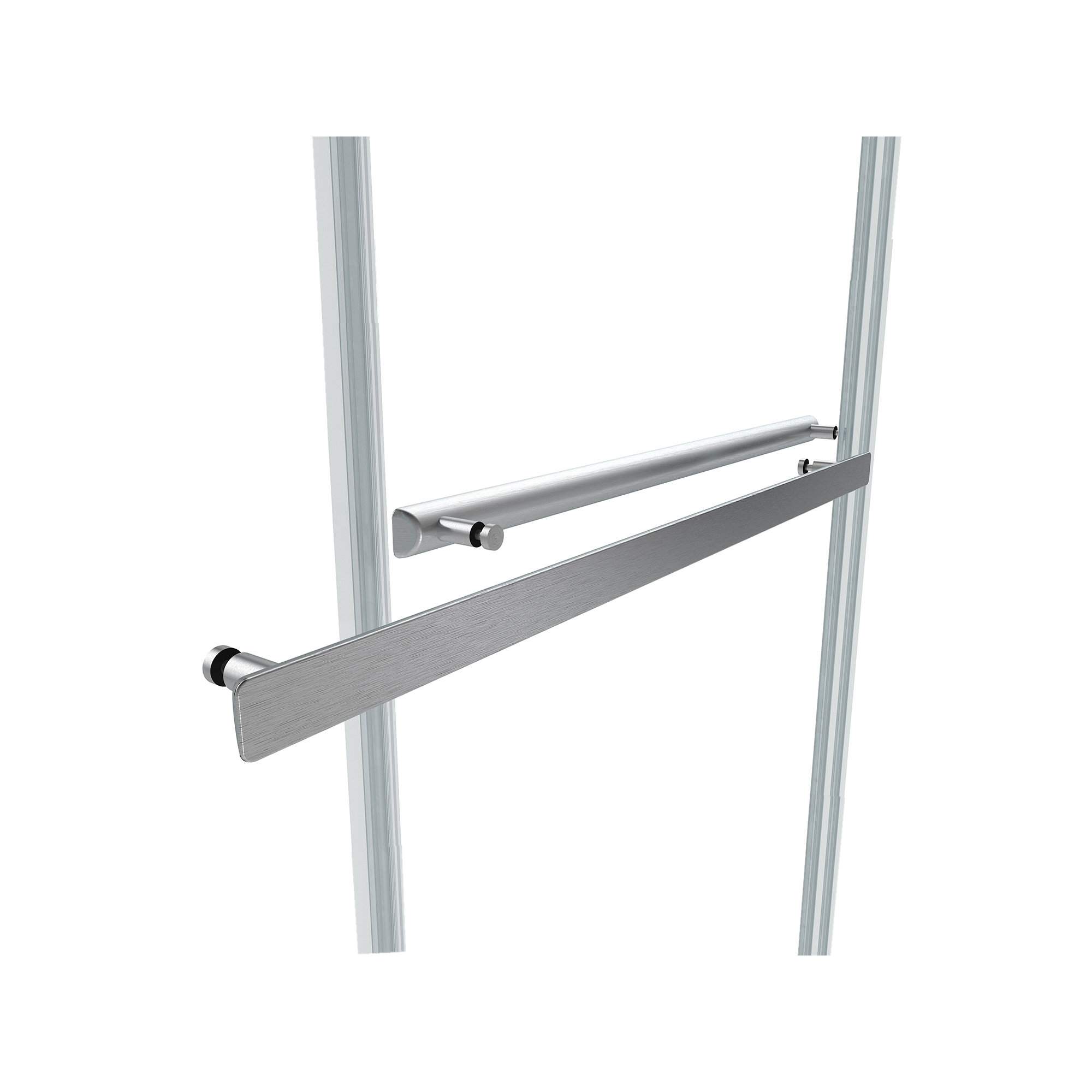 Spezia 60'' - 64'' W x 76'' H Double Added Door Frameless Shower Door, Nickel
