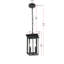 Luminaire suspendu d'extérieur noir 7 po Mershon