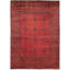 Tapis unique en laine noué à la main style Esari des années 2010 de 6 pi 9 po x 9 pi 6 po rouge Quanterrius