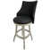 Swivel Upholstered Counter Stool with Solid Wood Frame