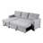 Upholstered Pull Out Sectional Sofa With Chaise-1007456301