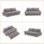 Grand canapé-lit 70,1 po, beige-1012342587