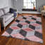 Shaggy Rug Pink Large Living Room Carpet & Extra Long Hallway Runner Modern Geometric Non Slip Bedroom Area Rug-1370686269