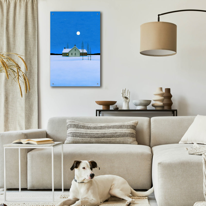  «Comforts Of Home» par Michael Fratrich, art mural en verre acrylique, 24 po x 36 po, H 36 po x l 24 po