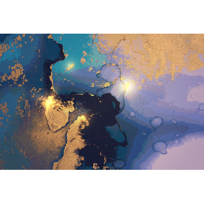 Vinatge Marble With Sparkles - Wrapped Canvas Painting