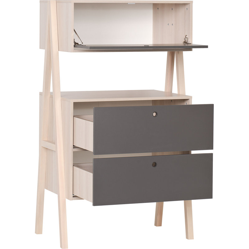 Robena 88Cm Wide 2 Drawer, Graphite
