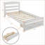Structure de lit plateforme simple en bois de pin blanc avec tiroir de rangement - aucun sommier nécessaire