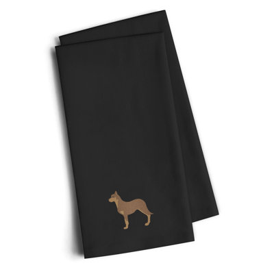 Serviette de cuisine à broderie kelpie pour chien australian